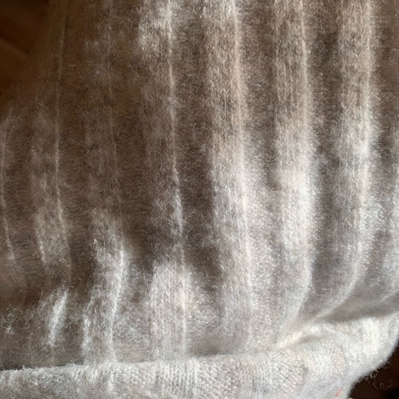 TOPSHOP CROP SWEATER CREAM HEATHER HINTS IF GRAY SIZE X LARGE - Picture 6 of 8